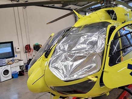 AéroSolar®, protection solaire pour poste de pilotage d’hélicoptère